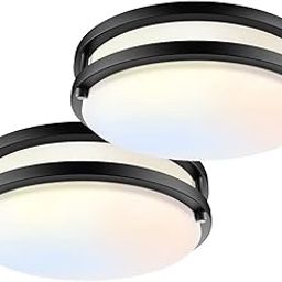 Bilrect Recessed Mount Ceiling Light, 10 Inch Dimmable 2200Lm 24W [Equiv. 250W], 3000K/4000K/5000K Led Light for Bedroom, Kitchen, Hallway, Bathroom, Etl Listed-2 Pack, Black-image-70