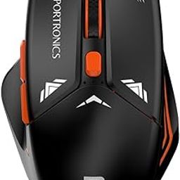Portronics Vader Pro Wireless Gaming Mouse with 2.4 GHz Receiver, 6 Buttons, Thumb Support, High-Precision Tracking, Ergonomic Comfort, Adjustable Optical DPI for Laptop, PC, Mac (Midnight Black)-image-13