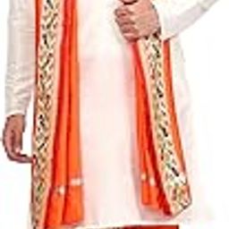 Silk Kurta for Men with Ready to Wear Dhoti Style Pyjama and Stole Set, Ethnic Wear for Men-image-44