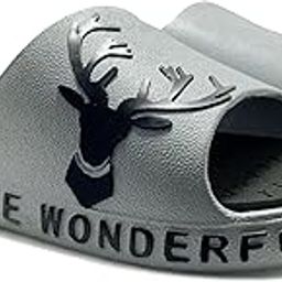 Slides, Eco Friendly Slides for Men, Boys Natural Rubber Light-Weight Slippers-picture-0