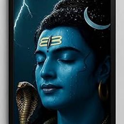 Lord Shiv Ji | Mahadev Wall Painting With Frame | Photo Frame For Home | Living Room | Drawing Room & Gifting-75