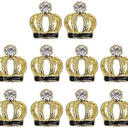 HEAVENGLOW 8x10pcs 3D Rhinestone Crown Nail Art Tip DIY Charms Manicure Decoration-image-62