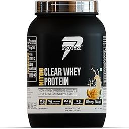 Protyze Nitro Clear Whey Protein (Mango Delight Flavour) | 26 Servings | 30g Protein with 3g Creatine Monohydrate per scoop | Strong Muscle Growth & Recovery-image-4