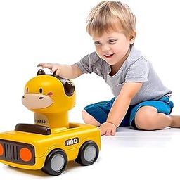 MOROVIK Press to Go Car Toys for Toddlers 1-3, Baby Animal Racing Cars, Infant Play Vehicle Set, Baby Push Go Friction Toys for 6-9-12-18 Months,1-2 Years Old Boys (Animal Car Set of 1)-19