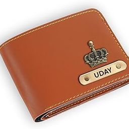 Customised Men's Leather Wallet - Name/Mr Leather Wallet for Mens - Logo Printed on Wallet - Tan-picture-39