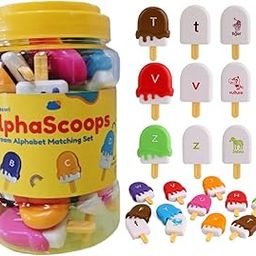 Alpha Scoops Ice Cream Montessori Alphabet Matching Game (52 pcs)-image-29