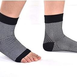 JUST RIDER Cotton 4 Ways Stretch Ankle Sleeve Socks For Man & Woman With Open Toe Can We Ware As Socks During Daily Activities And Travel - Free Size-40