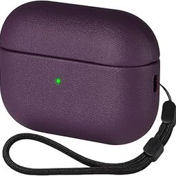 EMOH ROCED Airpods Pro 2 Case Cover, Leather Texture Full-Body Protective Case Cover for Apple Airpods Pro 2 / Pro,Wireless Charging and Front LED Visible (Purple)-image-66