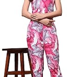 Stylish Women's Co-ord Sets - Printed Crop Top With Pants and Blazer, 3peice Blazer Co-ord Set, Co-ord Top & Pant Set for Casual Wear (Pink, 2XL)-image-29