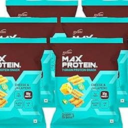 RiteBite Max Protein Cheese & Jalapeno Flavoured Chips 60g ( PACK OF 6 )-image-44