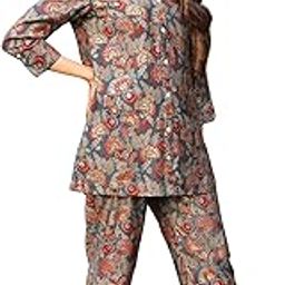 Women’s Kurta Pant Set – Rayon Floral Printed Co-ord Set | Stylish Ethnic Wear for Office, Daily & Festive Indian Traditional Outfit | 2 Piece Kurta for Holiday Look & Puja | 3/4 Sleeve-picture-8