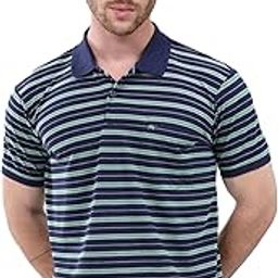 monte carlo Men’s Regular Fit T-Shirt | Collar Neck | Striped Pattern | Half Sleeve | Button Closure | Casual Wear | Stylish Lightweight Winter Tee for Men-picture-34