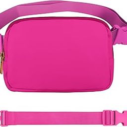 VOROLO Waist Pack for Running Fanny Pack for Women and Men Crossbody Belt Bag Bum Bag with Adjustable Strap for Sports Magenta with Rope, Magenta with Rope, 1 Pack With Rope-image-36
