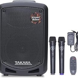 Takara T-7106 a Karaoke Speaker 6.5 Inch Portable Multimedia Bluetooth, with Recording, USB, PA System with 2 Wireless Mic, FM.-22