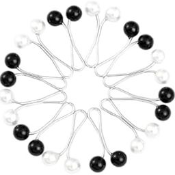 12 pc Cute Hijab Pins Crystal Rhinestone Ball Pearl Brooch Pins Headscarf Shawl Scarf Muslim Hijab Scarf Clips Safety Pins Buttons Wedding Dress Decorative Boutonniere-image-87