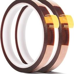 2 Rolls 10mm X 33m 108ft Heat Tape,Heat Resistant Tape,Heat Transfer Tape,Thermal Tape,Sublimation Tape,Heat Vinyl Press Tape,No Residue,High Temperature Tape,Electronics,Soldering,Circuit Board-1