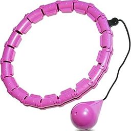 Openja Smart Weighted Hula Fit Hoop for Adult Weight Loss, 2 in 1 Fitness Ring for Women and Men Workouts, 24 Detachable Knots with 360 Degree Auto-Spinning.(52Inch) (Purple)-image-54