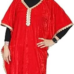 Soft and Warm Winter Kaftan Kashmiri Kurta for Women and Girls | Velvet Kaftan Poncho for winter (Pack of 1)-image-11