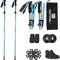 Proberos® 49'' Trekking Pole, Retractable Heavy Duty Aluminum Travel Trekking Pole - 2 Packs with Antishock and Quick Lock System with Storage Bag & Accessories for Travel, Climbing, Hiking-image-71
