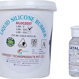 RANA POLYMERS SILOCZEST LSR220 Liquid Silicone Rubber for Soap, Candle Mold Making Applications (LSR 220 SLOW-1KG, White)-picture-3