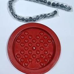 Kanche Board Game with 32 Glass Marble for 1Player Board Game|Indoor Kids Brain Development,Mind Challenging,Memory,Intelligence Game(Red)-picture-26