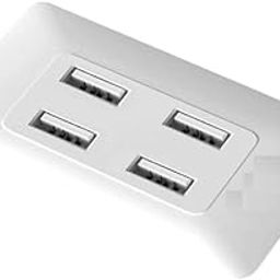 Avyukt Beauties USB Mobile Charger, USB Charging Station, USB Hub 2.0, 4 Ports, Pocket Sized, Plug & Play, for Laptop & Computers Multiport Adapter - White-image-97