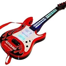 Hemtik Rockband Music and Lights Guitar Toy, Big Red for Girls Kids Guitar Musical Toy with Mic Boys, Girls Learning to Play, 17 Inches, Battery Operated Music (Multi)-picture-23