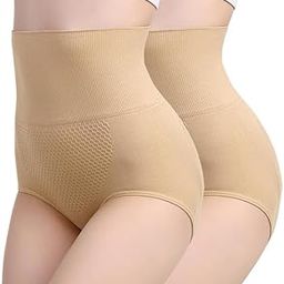 Women's Waist Slimming Shapewear – Tummy Control Underwear with Stay-Put Anti-Roll Design(Pack of 2) (Skin-Skin Free Size)-image-65