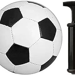 Tasco Sports Neo Rubber Moulded Football Suitable For Hard Ground Without Grass | Training Ball | Soccer Ball | For Men/Women (Black And White) Free Pump, Standard-image-20