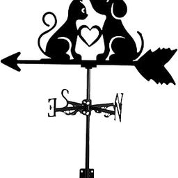 CALANDIS Metal Wind Vane Wind Direction Indicator Yard Dog Cat Silhouette Weathervane | Weathervanes | Garden D?©cor-image-74
