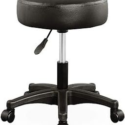 Deal Dhamaal Height-Adjustable Swivel Bar Stool/Chair - Black | 12 Months Warranty - Polyurethane-12