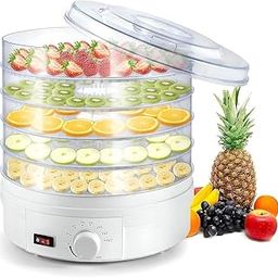 Food Dehydrator Machine, Snacks Food Dryer, Fruit Vegetable Food Jerky Spice,Meat Drying Machine, Multiple Use, Multifunction Kichen Dehydrator Machine with 5 Stackable Trays-15