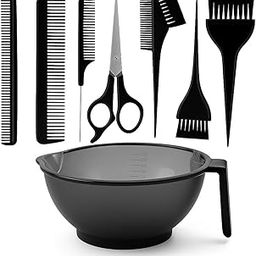 adbeni Professional Hair Coloring Kit for Men & Women | 1 Scissor, 1 Dye Mixing Bowl 300ml, 3 Hair Brushes, 3 Combs Set | Color Tools for Bleach, Dye, Toner, Highlights | Salon & Home Use-image-7