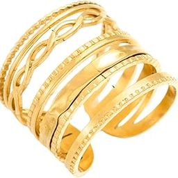 Ring for Women | Anti Tarnish Stainless Steel Adjustable Finger Ring for Girls | Non faded Ring | Girl Fashion Jewellery-image-96