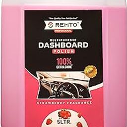 Remto Dashboard Polish 5 Liter Leather Conditioner Protectant Car Dashboard Polish | Interior Car Polish for Plastic, Leather, Vinyl and Rubber | Restores Gloss and Shine 5 Liter Pink-16