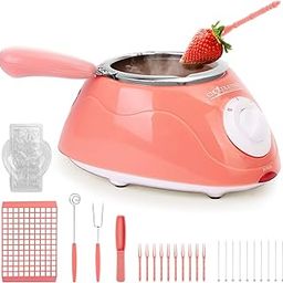 GearRoot Chocolate Melting Pot, Electric Chocolate Melter Warmer Fondue Fountain Melting Pot Kit for Melting Chocolate, Candy, Milk, Butter, Cheese-image-36