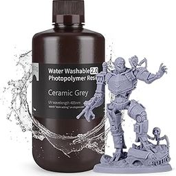 ELEGOO Upgraded Water Washable Resin 2.0, 3D Printer Resin with Low Viscosity and High Precision, 405nm Rapid UV-Curing Photopolymer Resin, 3D Resin for LCD/DLP 3D Printing, Grey 1000G-image-76