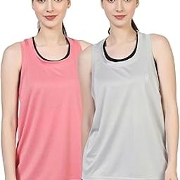 Women's Sleeveless Vest Top for Yoga Workout and Running Loose Fit Gym Fitness Tank Top for Girls-image-2