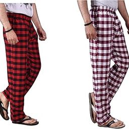 Printed Comfort and Style Combined: Cotton Men's Pajamas Pack of 2, (N707) Multicolour-image-91