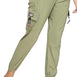 Shrishti Present Women's Ladies Girls Regular Fit Cargos Mid Rise Jeans Jogger Pack of 1 Light Green Color Size (26 Till 30)-image-34