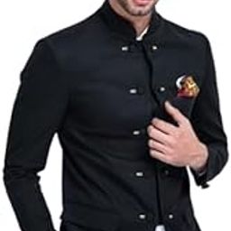 Solid Bandhgala Blazer for Men, Casual, Formal, Party, Festive & Wedding-image-1