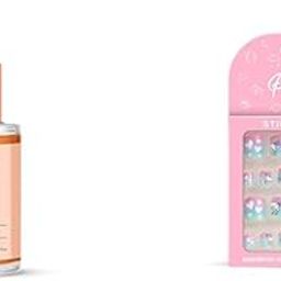 RENEE Glass Glow Pre Make-up Oil Primer (30ml) Princess Stick on Nails Rainbow Unicorn | 24 Reusable Artificial Nail Set | Lightweight, Long Lasting, Easy to Use | Quick Fix for Special Occasions-24