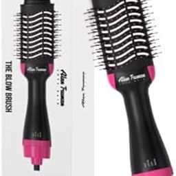 Alan Truman The Blow Brush Pink & Black | 1100 Watts | Dryer In The Form Of A Brush| A 6 in 1 Multistyler| Two Layered Bristles|3 Tempeature & Speed Settings-27