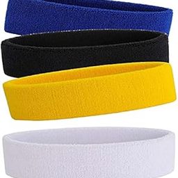 R-LON Workout Headband for Women & Men - Moisture Wicking & Non-Slip Exercise Hairband or Sports Sweatband -Ideal for All Sports Like Tennis, TT, Badminton, Running and Yoga (4 PC) a24-image-71