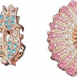 Pack of 2 Golden Color small clutcher/Half Hair Claw/Clips for Women, Hair Clutch/Hair Clips for Women & Girls Clamp Hair Accessories for Girls & Women (Multi Design)-5
