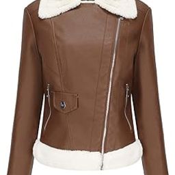 Women's Velvet Leather Jacket | Warm Long-Sleeved Lapel Coat | Commuter Casual Faux Fur Jacket (MST30)-picture-9