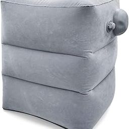 Optifit® Inflatable Air Travel Pillow, leg pillows for sleeping, Portable Footrest Pillow for Flight Home Office Footstool Self-inflatable Air Travel Pillow for Adult Kids,Grey-21