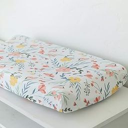 Graced Soft Luxuries Fitted Changing Pad Covers 100% Breathable Cotton for Girls, (Floral Burst)-image-68