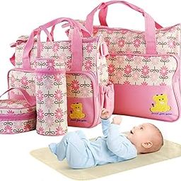 5PCS Diaper Bag Tote Set - Baby Bags for Mom-picture-34