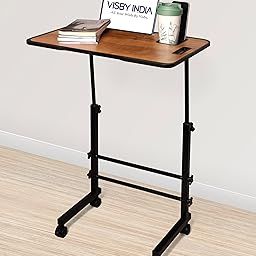 VISBY INDIA Height Adjustable Multipurpose Office Table for Home/Writing Desk for Office/Folding Table for School/Folding Study Table/Work from Home Table(60 X 60 X 40 Cm) (Wood Height Adjustable)-12